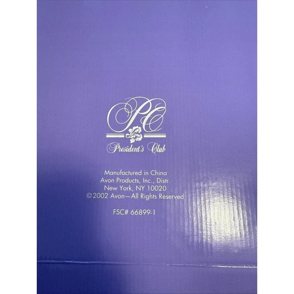 Avon 2002 Presidents Club Birthday Gift Picture Frame Glass Floral New Boxed
